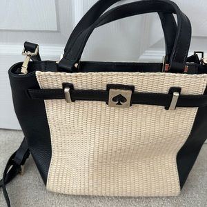 Kate Spade black and straw Crossbody bag. NWOT $50
